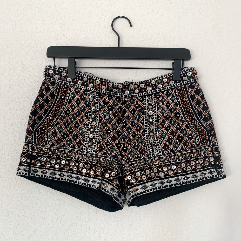 ZARA Embellished Tribal Shorts